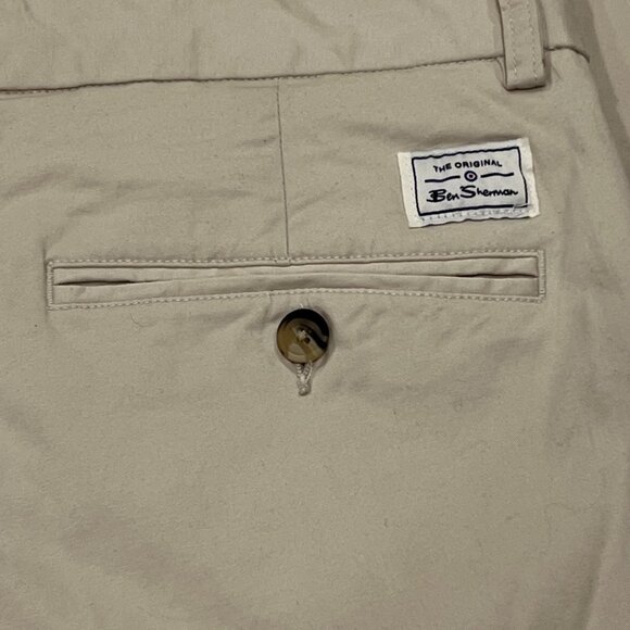 Ben Sherman Men's Slim Fit Stretch Chino Pants, Cotton, Putty, 36x32 - Picture 10 of 12